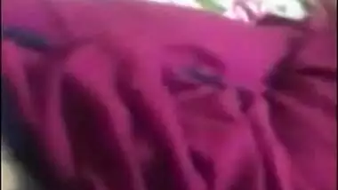 Naughty Desi horny girl sucking her own XXX boobs on camera