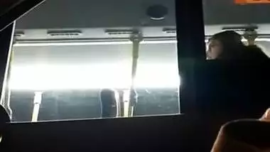 Cute Indian girl on bus pretends not to see my cock