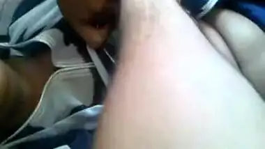 Desi Girl Showing boobs and suckking dick in car