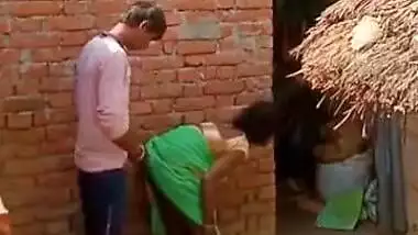 Village Bhabhi Doggystyle sex in the backyard