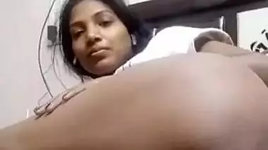 Naughty Indian girl showing her black pussy