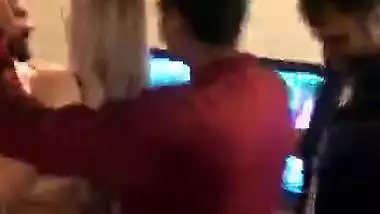 Punjabi guys having fun in abroad with nude girl