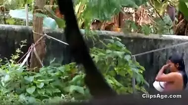 Desi friend's sister bath spy from kitchen