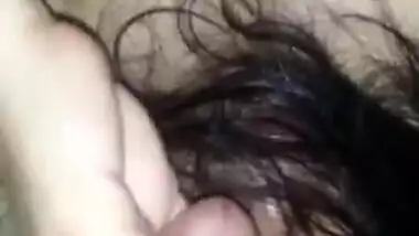 Desi hot wife pussy fingered by sextoy and hubbys cock sucking
