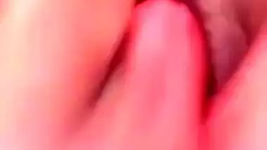 Village young girl bath and fingering