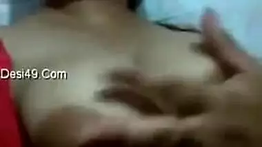 Relaxed Indian gal whips out jugs dreaming about porn sex with BF