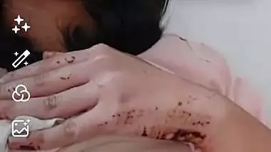 First time topless video making of hot girlfriend