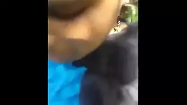 Mallu outdoor porn video with moans while bf fucks