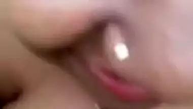 Desi female takes bra off discovering her XXX round jugs for online fan