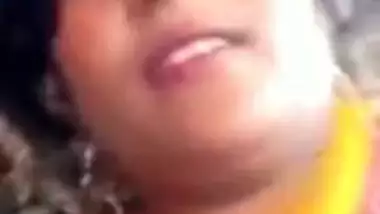Busty Desi XXX housewife showing her big melons on video call with husband
