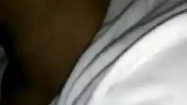 Cute Desi girlfriend kissing & boob pressing hindi audio