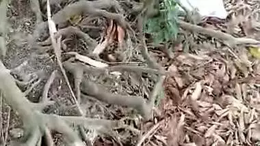 Mature couple caught fucking outdoor